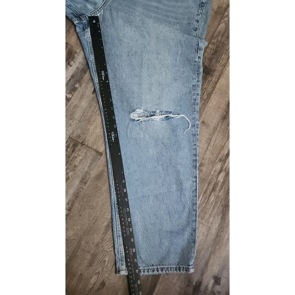 Boden Loose Jeans Womens 32x32*(Actual 36x28) Light Blue Distressed Ripped